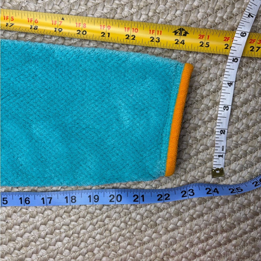 Patagonia Synchilla Thermal Pro Fleece Pullover Teal Yellow Womens XL Pocket NEW - Picture 10 of 11